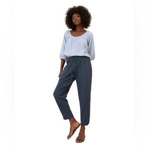 Pact Dark Blue Organic Cotton Coastal Double Gauze Tapered Pant